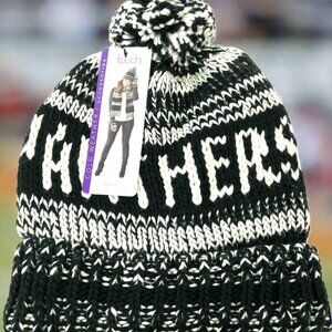 Carolina Panthers NFL Women's Moto Marled Pompster Beanie